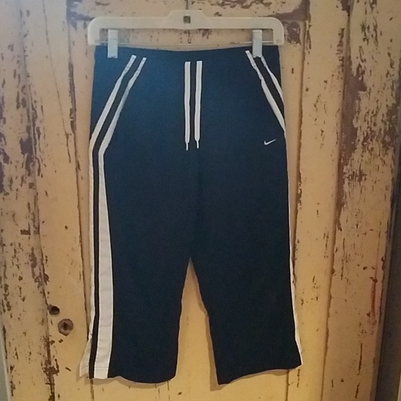 00'S Nike Warm-up Pants, Nylon Pants, Rustling Pants, Men's Size L polyester black type Vintage Second Hand